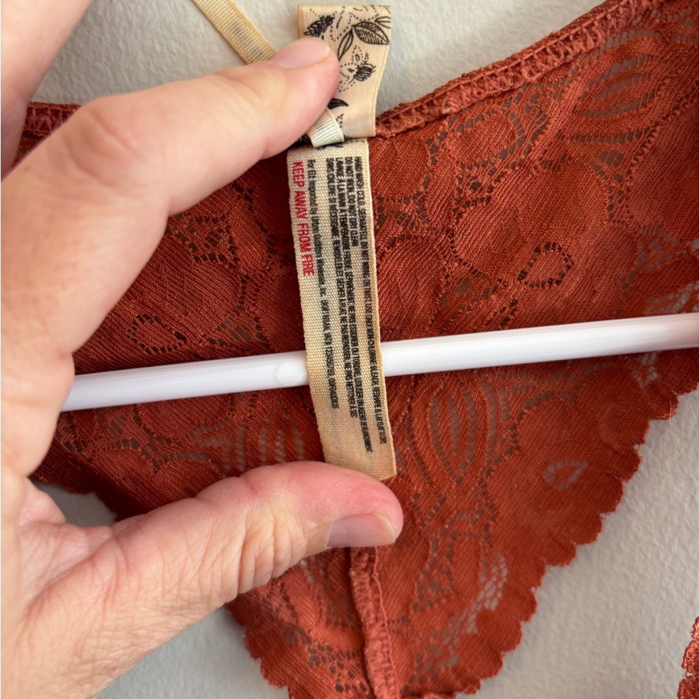 Free People Intimately Lace Bralette in Rust Size Small - Picture 6 of 6